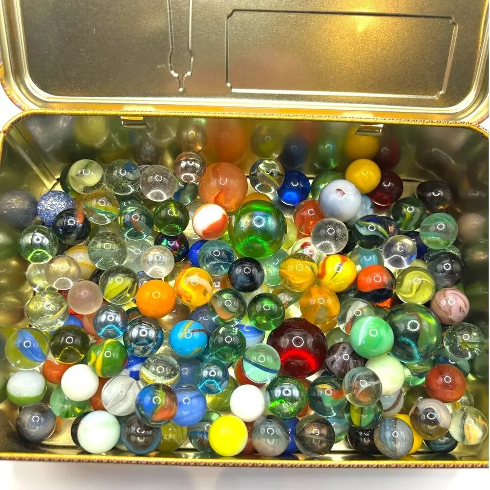 1.81 lbs Vintage Marbles with Possible Uranium, Akro, Vitro, Jabo